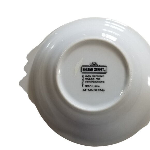 Sesame Street Childs Plate Bowl Porcelain Cookie Monster 2 pc set Vintage - Picture 7 of 9